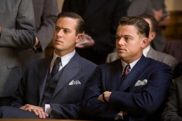 Clyde (Hammer) and  J. Edger (DiCaprio) depicted in their young years