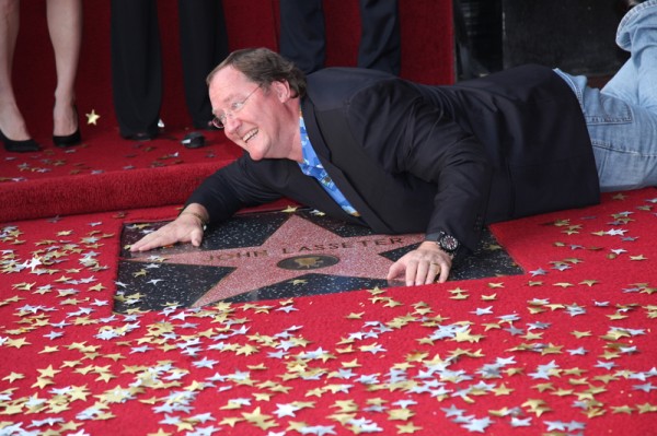 Chief Creative Officer, Walt Disney and Pixar Animation Studios and Principal Creative Advisor, Walt Disney Imagineering John Lasseter with his star at the John Lasseter Star Ceremony in front of the El Capitan Theatre in Hollywood, CA on Tuesday, November 1, 2011. (Alex J. Berliner/ABImages)