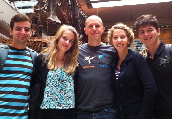 Mike Roma, Rikke Heinecke John August, Allison Tate-Cortese, John Chance for an afternoon at the Natural History Museum