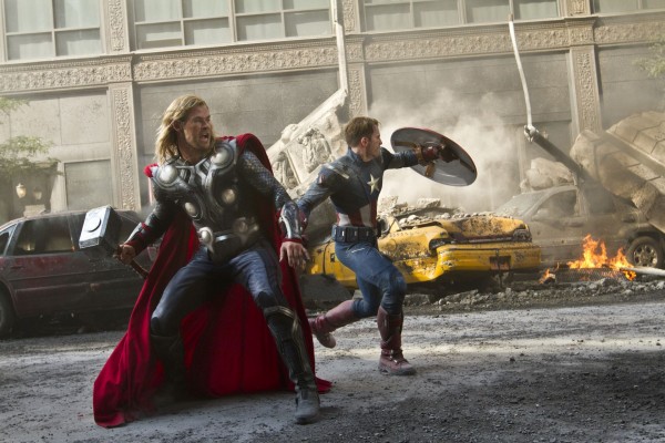 'Marvel's The Avengers' THOR (Chris Hemsworth) and CAPTAIN AMERICA (Chris Evans)