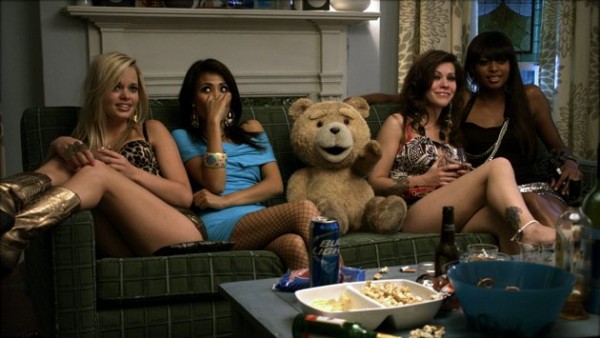 Ted has a party with some ladies of the night