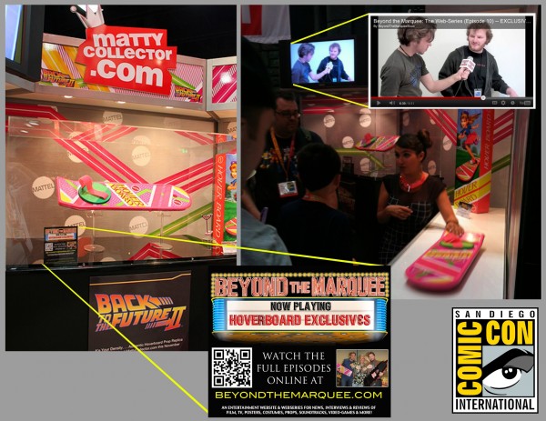 Beyond the Marquee episodes and signage - getting the word out at the MATTEL booth at 2012's San Diego Comic Con.