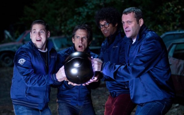 Franklin (Hill), Evan (Stiller), Jamarcus (Ayoade) and Bob (Vaughn) find an alien weapon