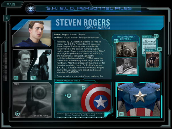 The Avengers Second Screen App (available on iTunes)