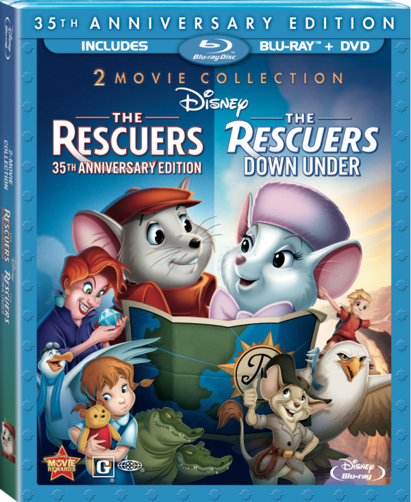 RESCUERS & RESCUERS DOWN UNDER dobule feature on BluRay/DVD Combo