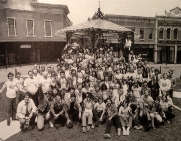 The TRON crew portrait on the SOMETHING WICKED THIS WAY COMES set in Burbank, CA