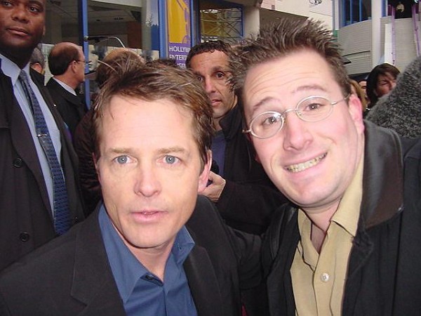 Michael J Fox & Steve Czarnecki at the Hollywood Walk of Fame induction ceremony for MJF