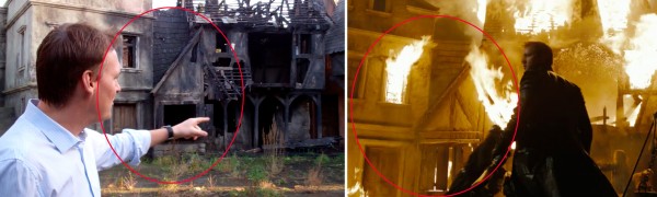 Side by Side comparisson's of the practical sets as seen in the movie Hansel and Gretel Witch Hunters