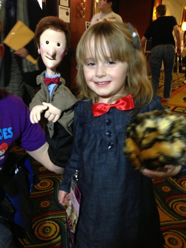The Doctor Puppet from the Timey Wimey Puppet Show, and Lindalee Rose