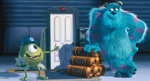 Mike Wazowski (voiced by Billy Crystal) and Sulley (voiced by John Goodman)