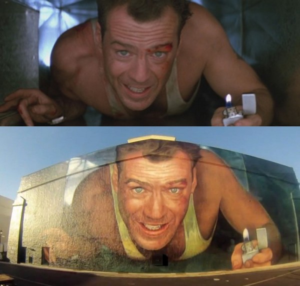 The scene of the Die Hard film that is now immortalized on Stage 8 at Fox