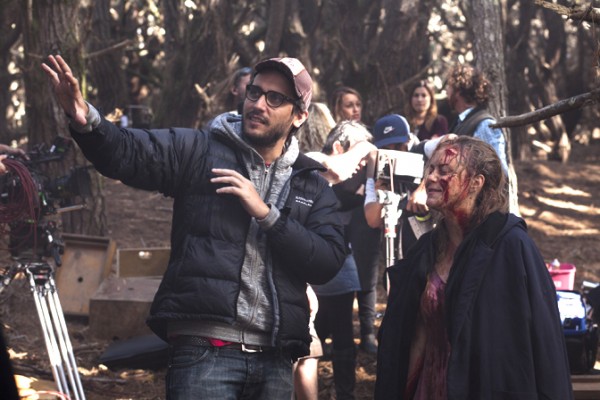 Director Fede Alvarez on the set of TriStar Pictures' horror EVIL DEAD.