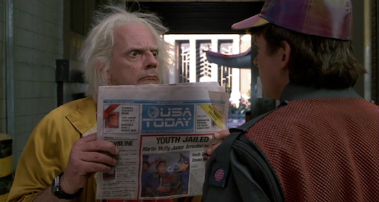 USA Today as seen in Back to the Future part II