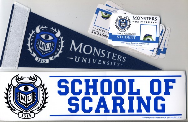 MONSTERS UNIVERSITY Promotional Items