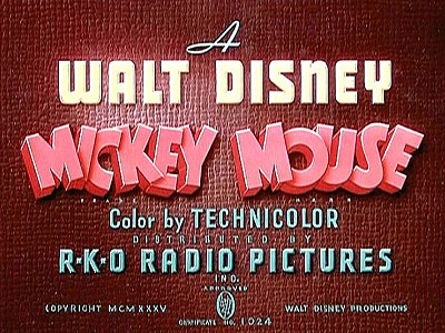 A Mickey Mouse cartoon title card.