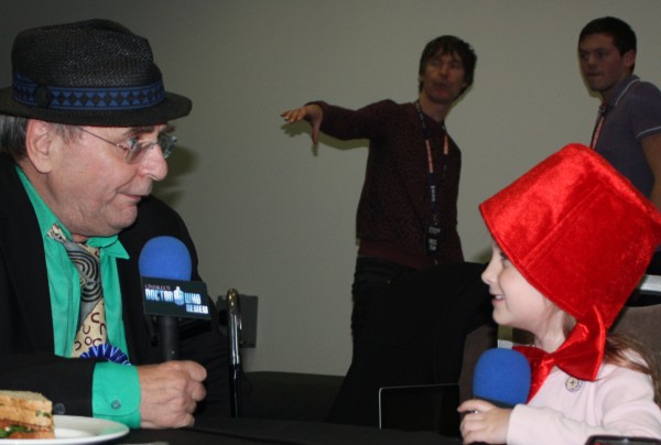 Sylvester McCoy (the 7th Doctor) and Lindalee Rose at the 50th Anniversary Doctor Who Celebration in London.