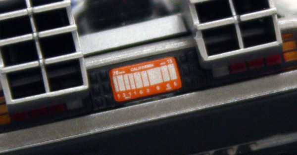 Fun Fact: At the end of the original film the camera filming the rear of the DeLorean can be seen in the reflection of the barcode license plate.