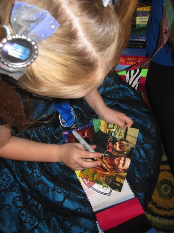 Lindalee's 1st autograph on a picture of herself, for a loyal fan.