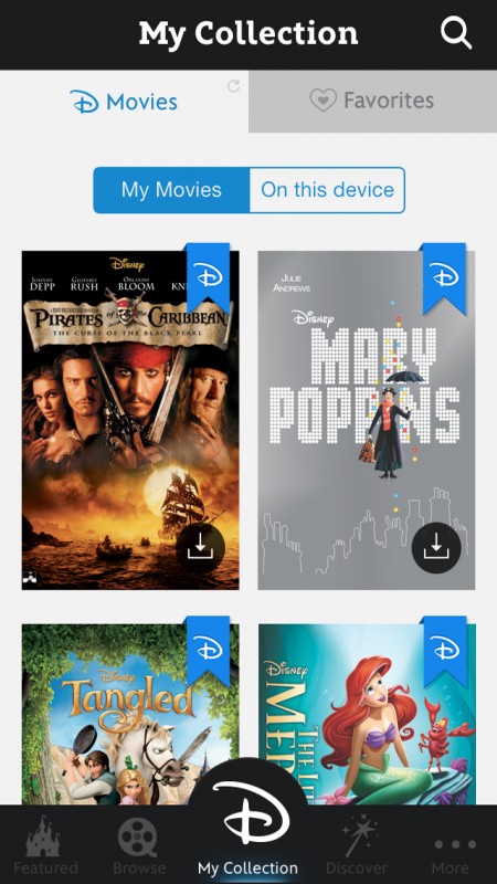 Personalize Your Movie Collection in Disney Movies Anywhere iPad version © 2014 Disney © 2014 Marvel © 2014 Disney/Pixar