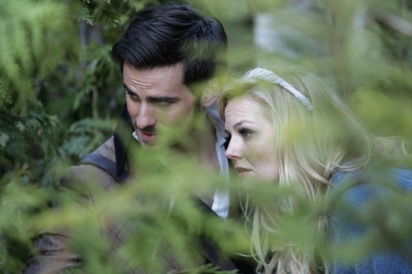 With their futures unforeseen, Hook protects Emma from undo consequences in the past.