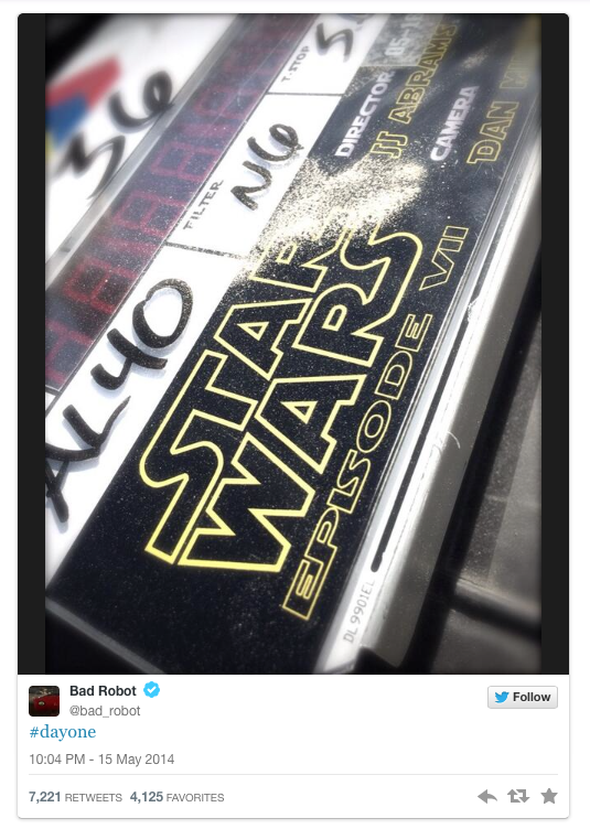 First look at Star Wars VII in-production