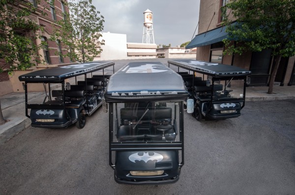 Warner Bros VIP Studio Tour BATMAN themed Tour Carts