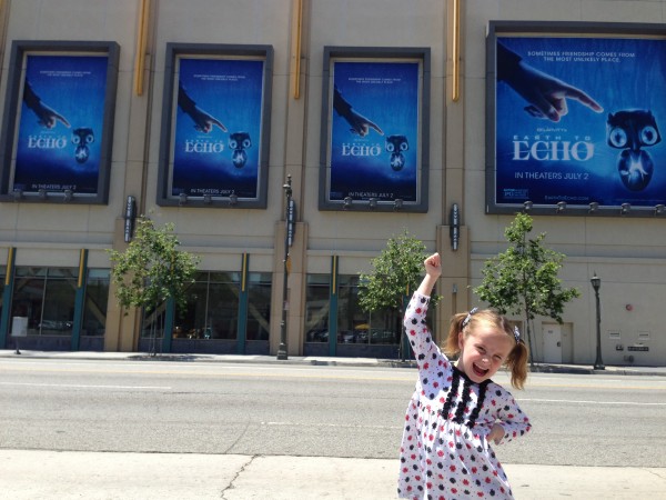 Lindalee at the LA LIVE complex in Downtown Los Angeles for the World Premiere for EARTH TO ECHO