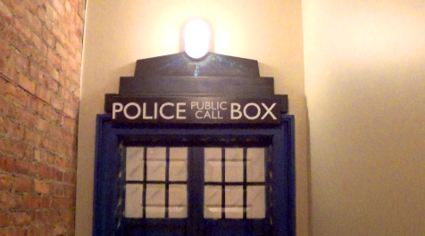 The TARDIS Bathroom Door at The Pandorica restaurant
