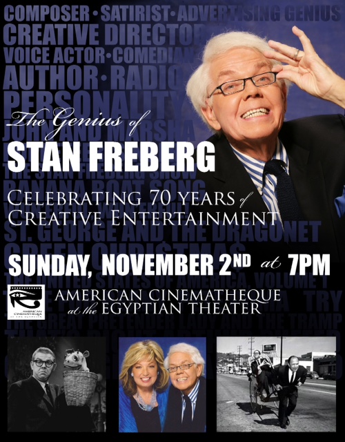 Get your tickets now for this amazing tribute to humorist Stan Freberg!