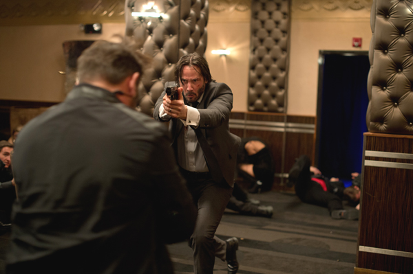 Wick is on the attack in this scene directed by Chad Stahelski