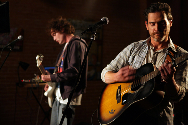 Anton Yelchin as Quentin and Billy Crudup as Sam in Rudderless