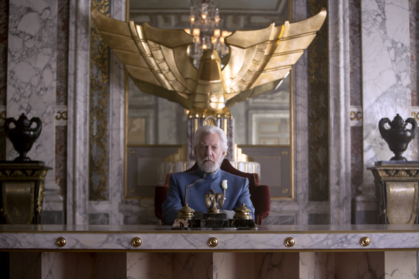 Donald Sutherland stars as President Snow