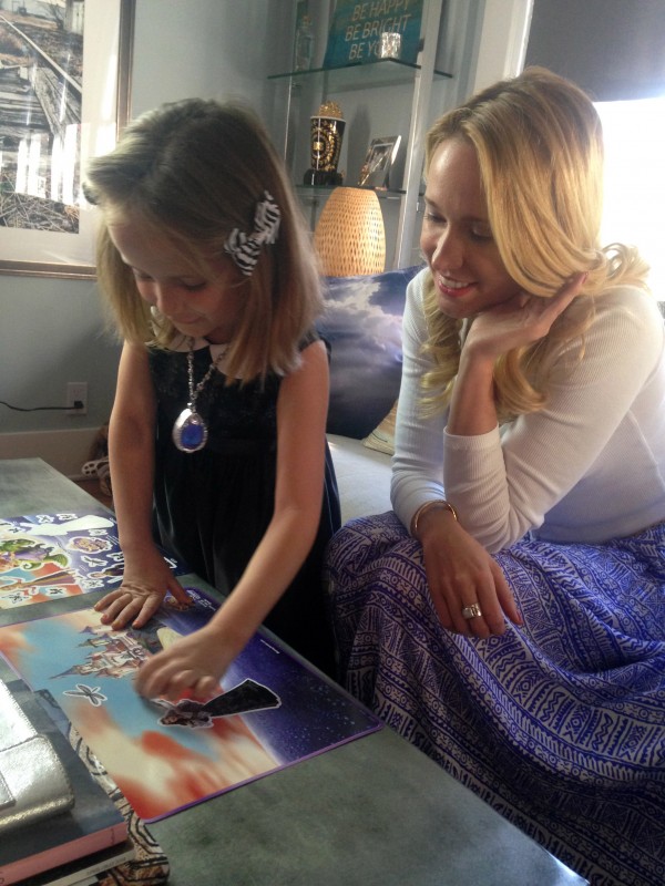 Anna Camp and Lindalee Rose create a magical scene with a Sofia the First: The Curse of Princess Ivy sticker set
