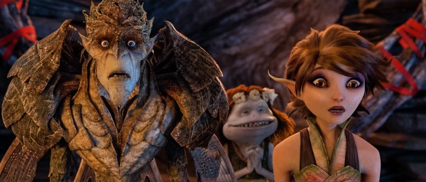 Bog King (voice of Alan Cumming), Griselda (voice of Maya Rudolph) and Marianne (voice of Evan Rachel Wood) are part of a colorful cast of goblins, elves, fairies and imps in "Strange Magic," a madcap fairy tale musical inspired by “A Midsummer Night's Dream.” 