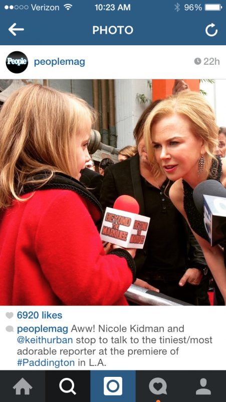 Lindalee Rose and Nicole Kidman (pic courtesy of People Magazine on Instagram )