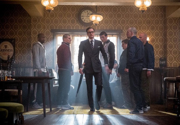Harry "Galahad" (Colin Firth), an elite member of a top-secret independent intelligence organization known as the Kingsman, prepares to teach some ruffians a lesson