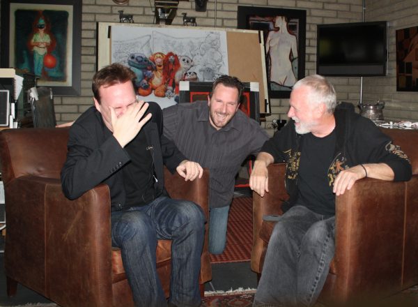 Beyond the Marquee hosts Jon Donahue and Steve Czarnecki have a laugh with legendary movie poster artist Drew Struzan.